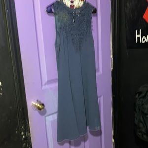 Blue A-line dress